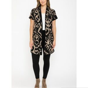 Alfani Leopard print cardigan/duster